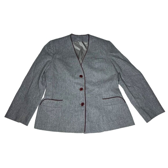 Vintage Daniel For Spellbound Women's Blazer Gray Wool Blend Size 12 USA - Picture 4 of 10